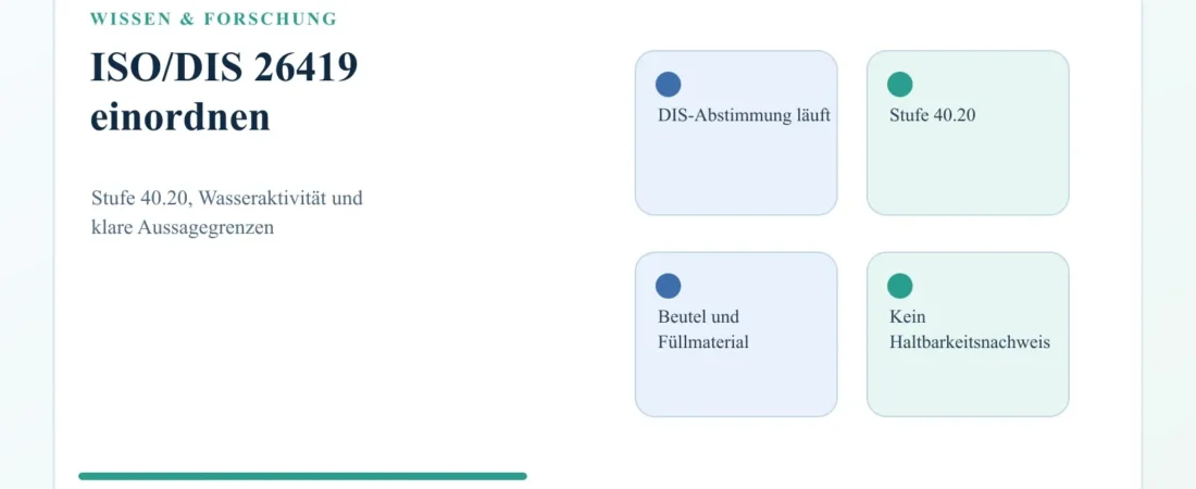 ISO/DIS 26419: Was Wasseraktivität bei Nikotinbeuteln misst