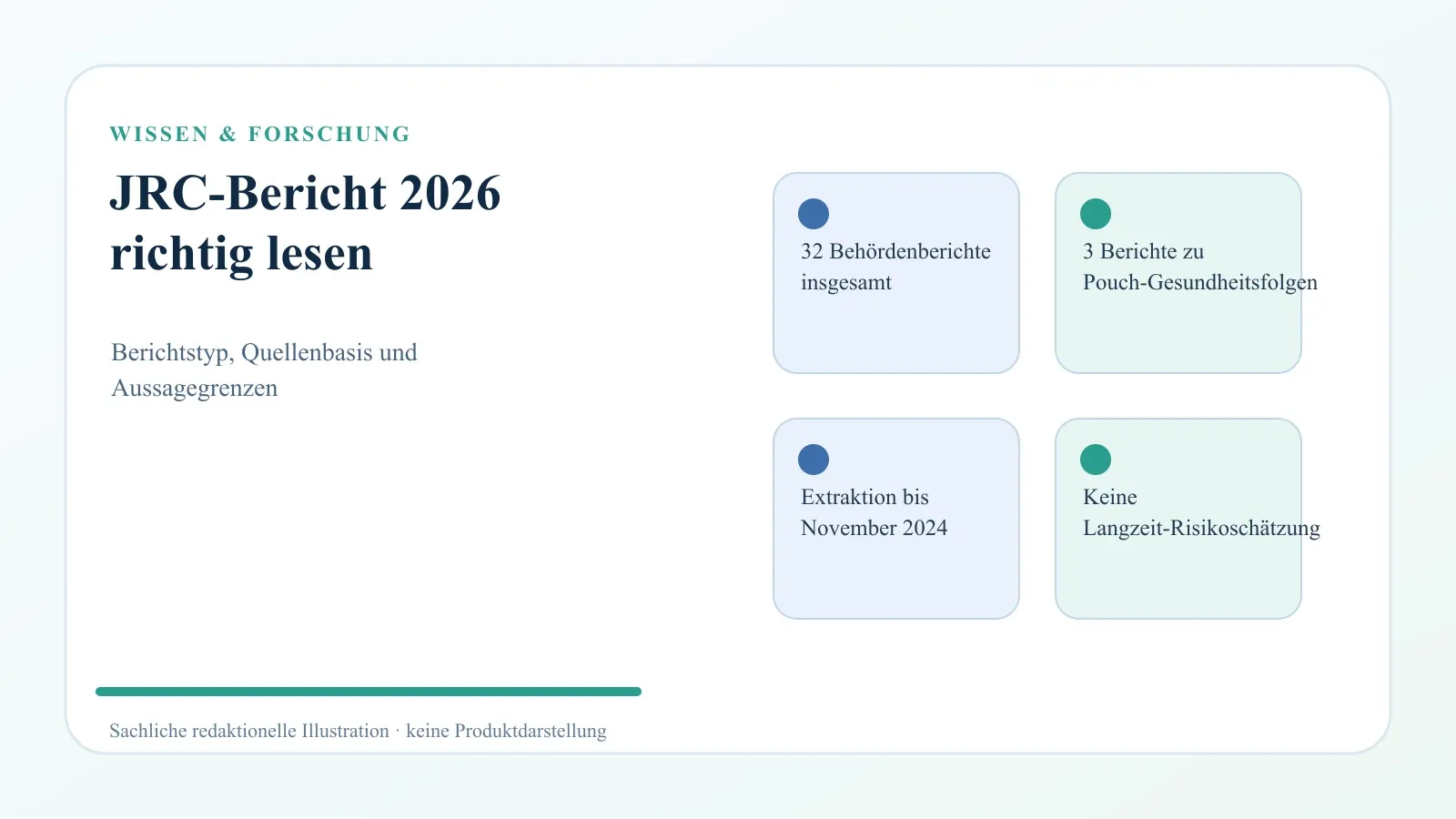 JRC Evidenz Nikotinbeutel 2026: Was der Bericht zeigt und offenlässt