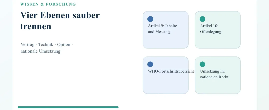 WHO-FCTC Artikel 9 und 10: Wie ein Fortschrittsbericht Nikotinbeutel einordnet